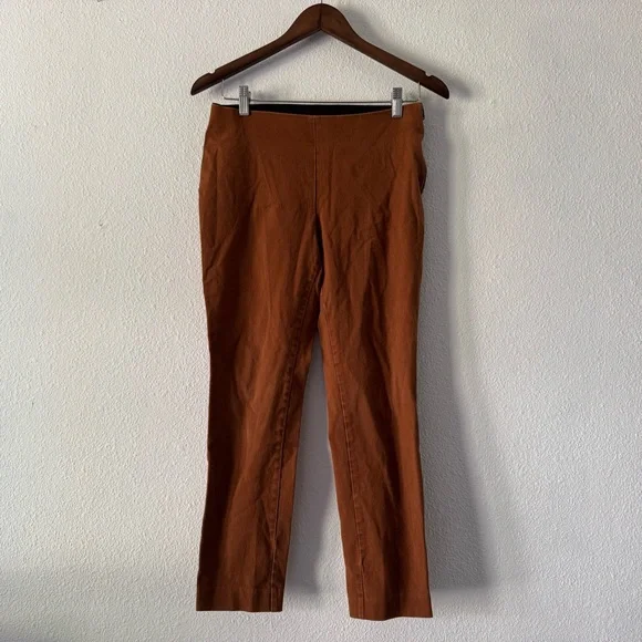 Ankle Pants Size 4 Rust Burnt Orange Slim Fit Pull On Workwear A New Day Casual - Picture 14 of 15